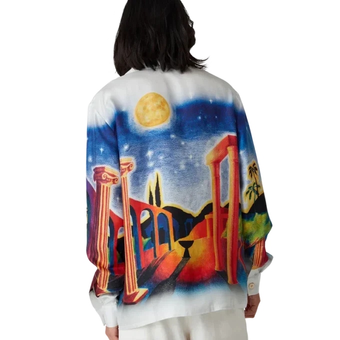 Midnight Acropolis Silk Shirt Midnight Acropolis Silk Shirt