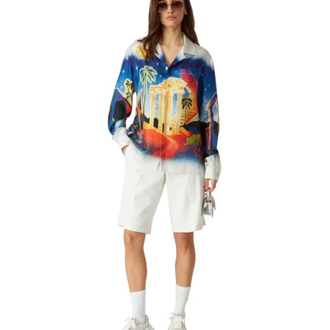 Midnight Acropolis Silk Shirt Midnight Acropolis Silk Shirt