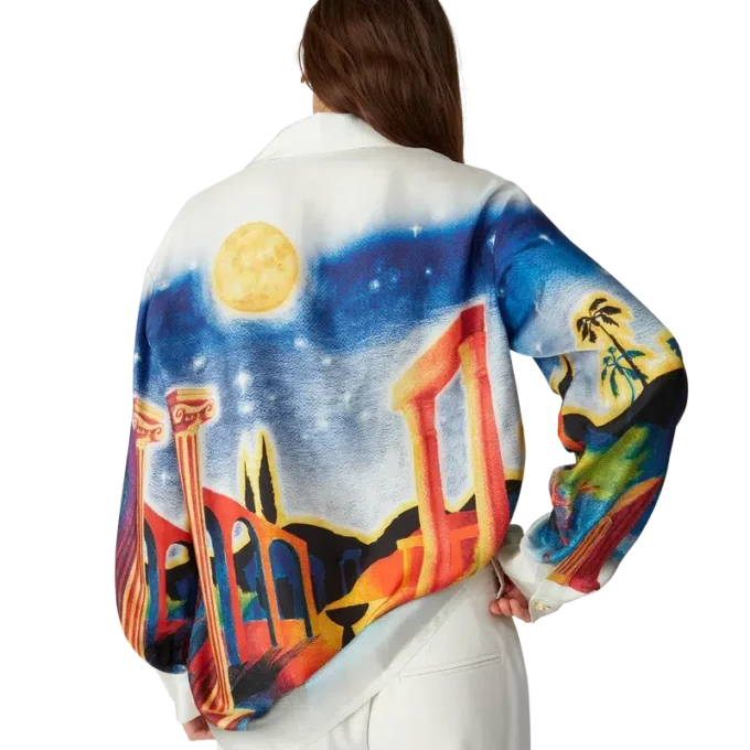 Midnight Acropolis Silk Shirt Midnight Acropolis Silk Shirt