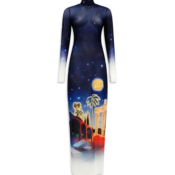 Midnight Acropolis Mesh Dress Midnight Acropolis Mesh Dress