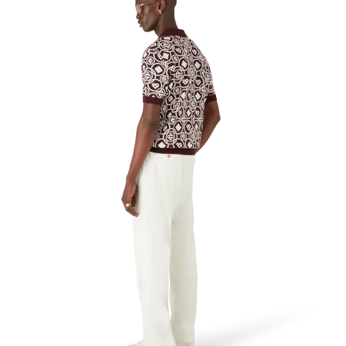Monogram Cotton Knit Polo Shirt Monogram Cotton Knit Polo Shirt