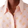 Monogram Degrade Long Sleeve Silk Shirt