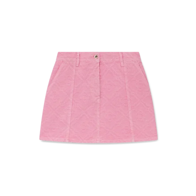 Monogram Denim Skirt