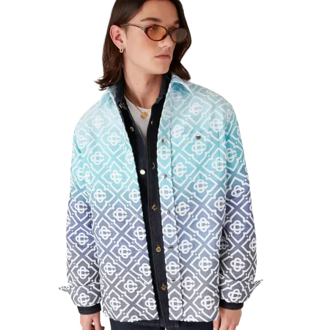 Monogram Gradient Jacquard Shacket Monogram Gradient Jacquard Shacket