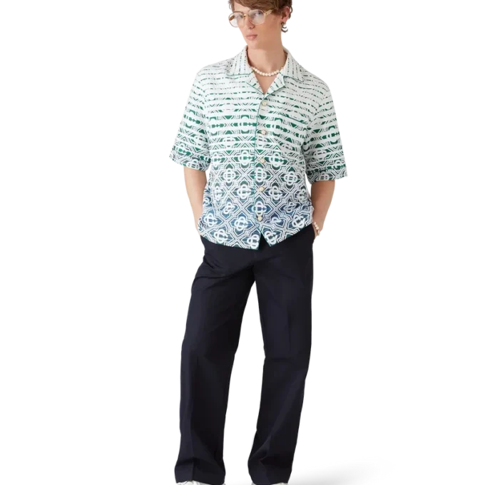 Monogram Gradient Towelling Short Sleeve Shirt