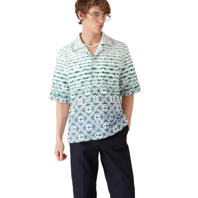Monogram Gradient Towelling Short Sleeve Shirt