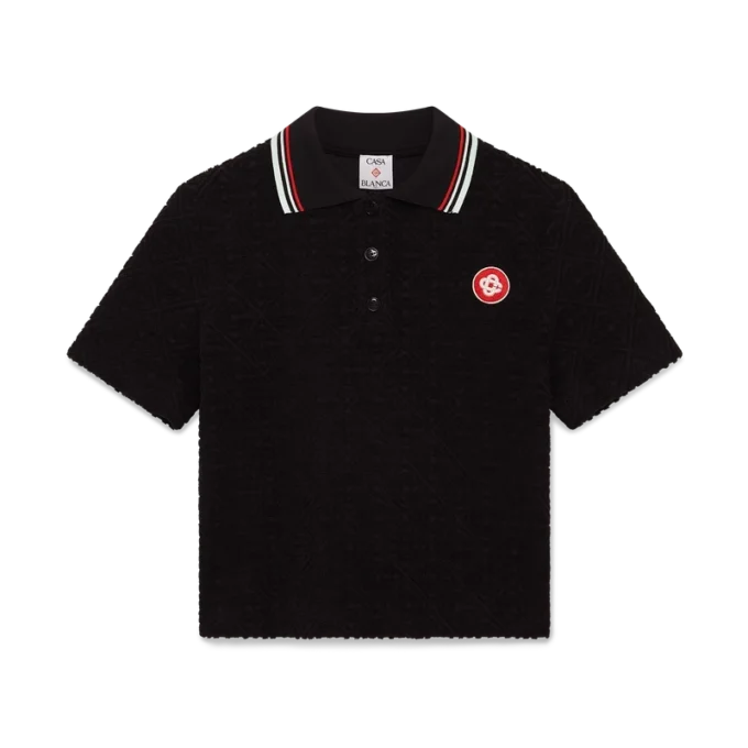 Monogram Jacquard Towelling Polo Shirt