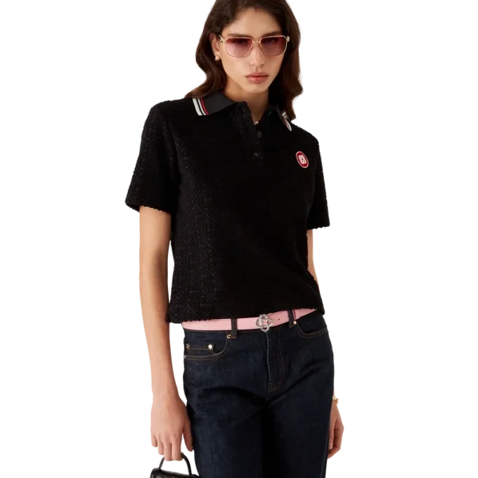 Monogram Jacquard Towelling Polo Shirt