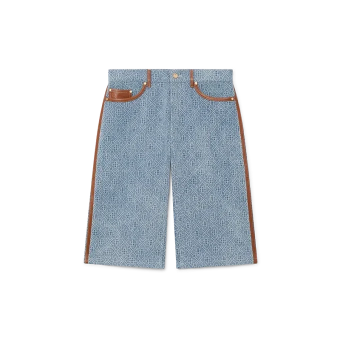 Monogram Jean Shorts Monogram Jean Shorts