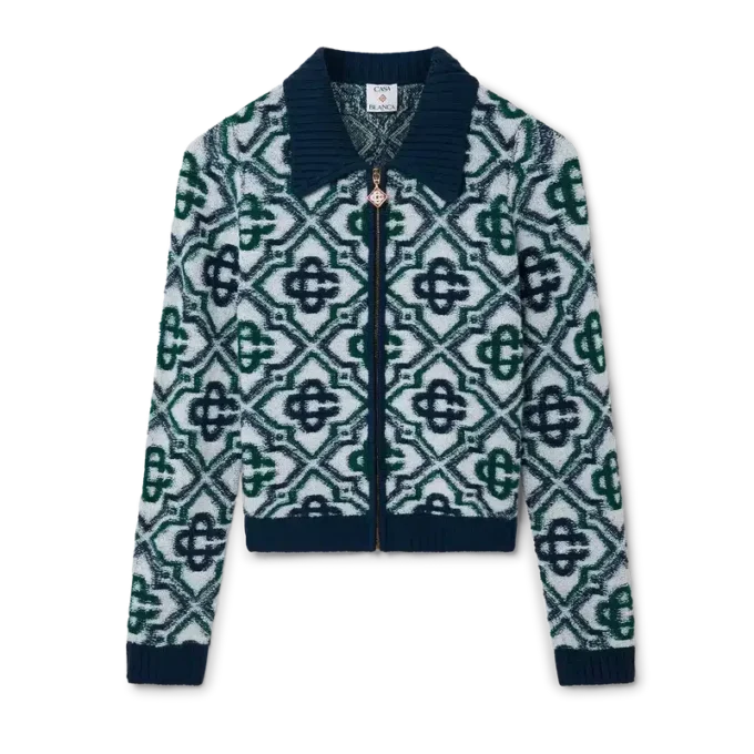 Monogram Knit Zip Jumper Monogram Knit Zip Jumper