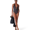 Monogram Plunge Swimsuit