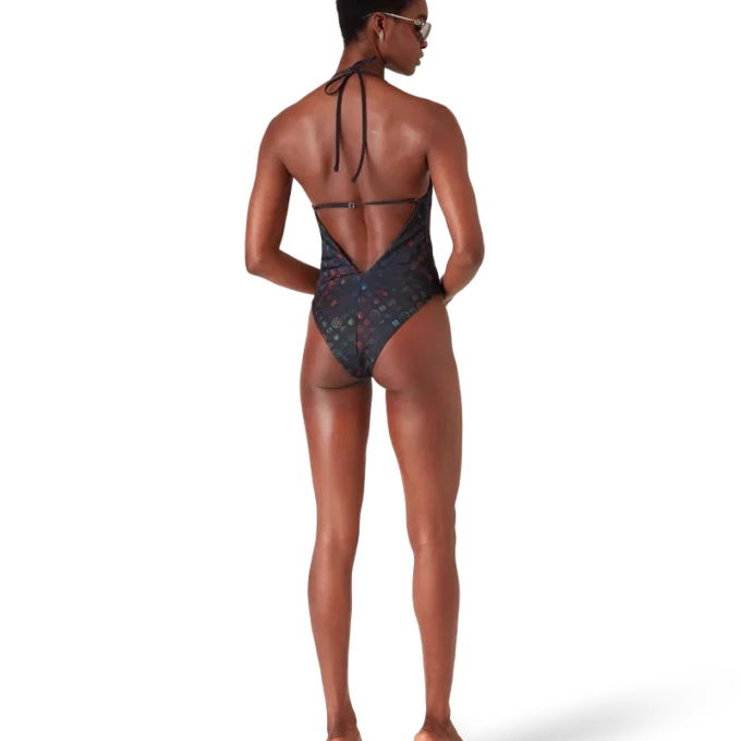 Monogram Plunge Swimsuit