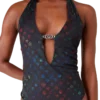 Monogram Plunge Swimsuit