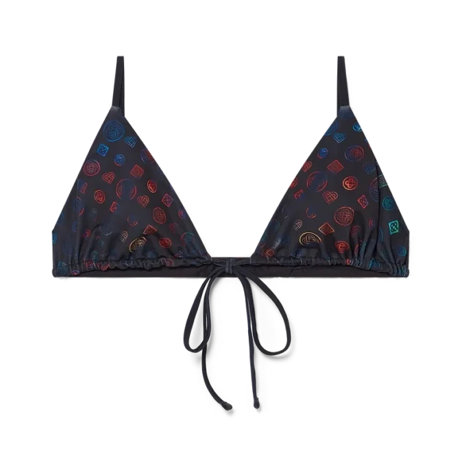 Monogram String Bikini Top