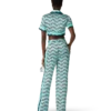 Monogram Wave Cropped Silk Shirt Monogram Wave Cropped Silk Shirt