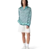 Monogram Wave Long Sleeve Silk Shirt