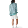 Monogram Wave Long Sleeve Silk Shirt