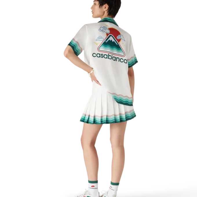 Montagne Ondulee Silk Short Sleeve Shirt