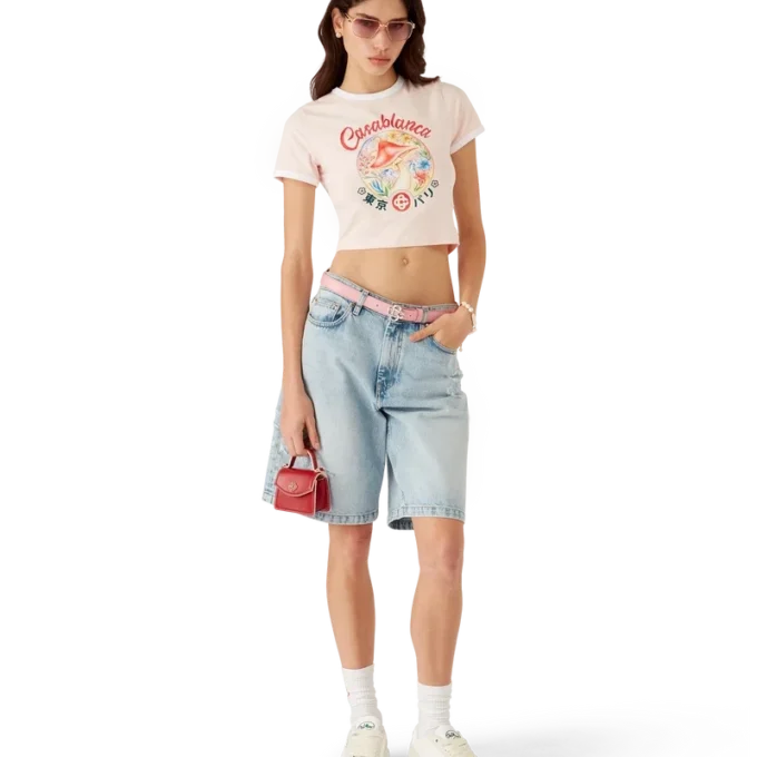 Mushroom Emblem Cropped T-Shirt Mushroom Emblem Cropped T-Shirt