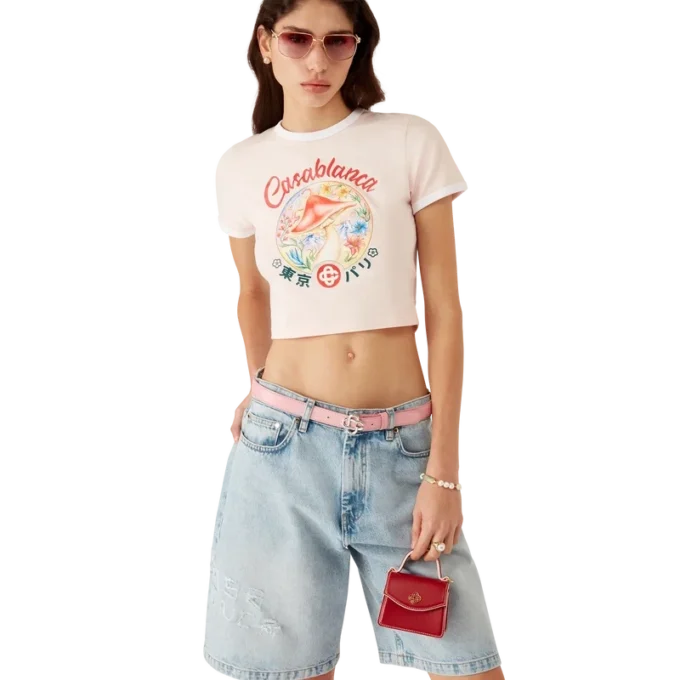 Mushroom Emblem Cropped T-Shirt Mushroom Emblem Cropped T-Shirt