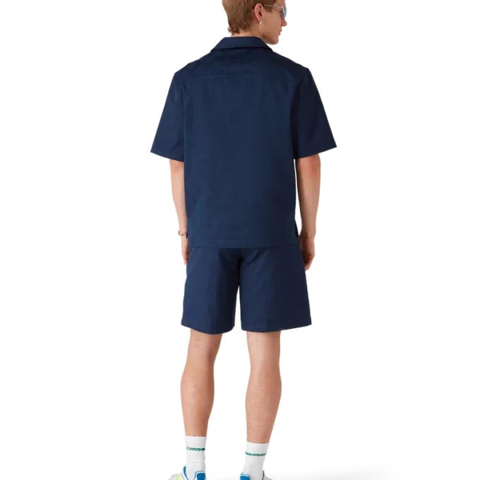 Navy Monogram Short Sleeve Shirt
