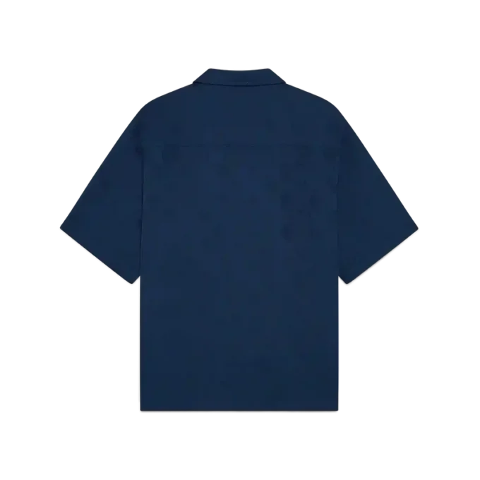 Navy Monogram Short Sleeve Shirt