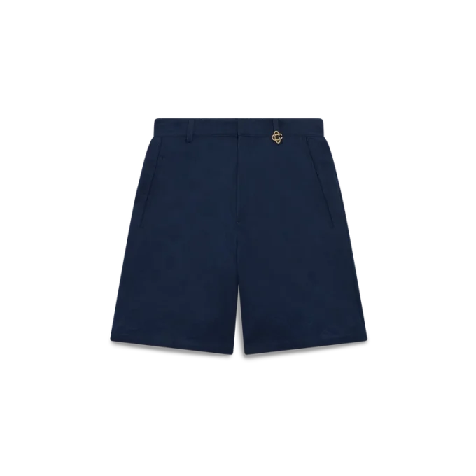 Navy Monogram Shorts