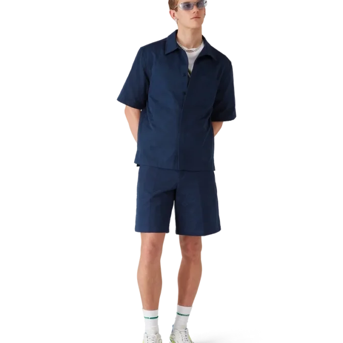 Navy Monogram Shorts