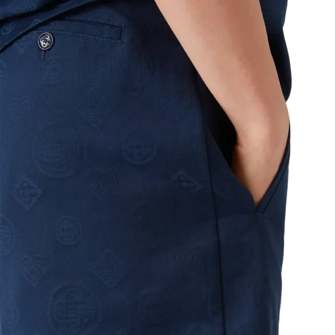 Navy Monogram Shorts