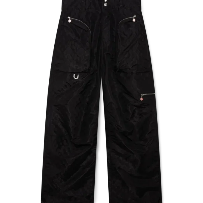 Nylon Jacquard Cargo Trousers