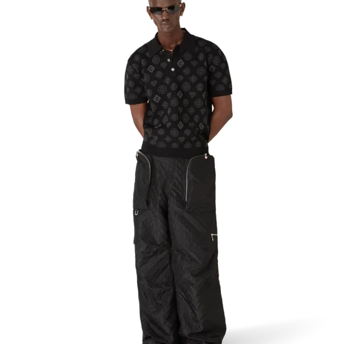 Nylon Jacquard Cargo Trousers