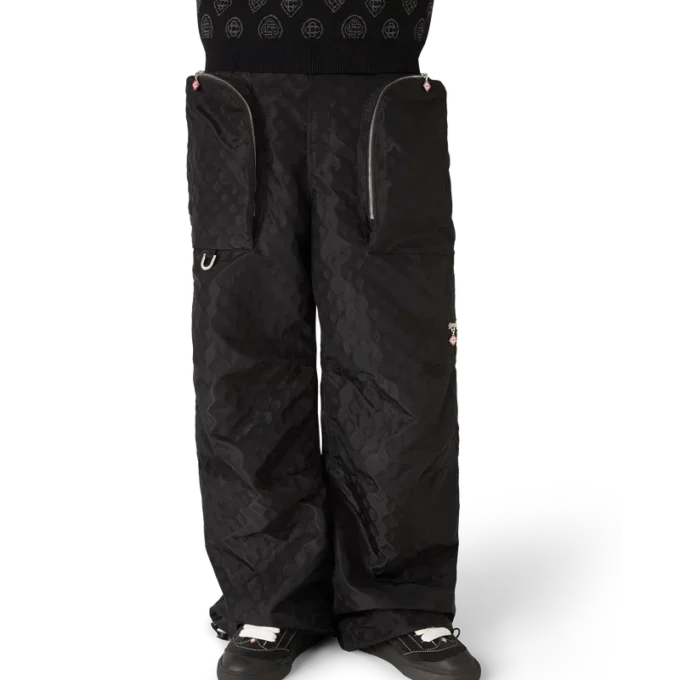 Nylon Jacquard Cargo Trousers