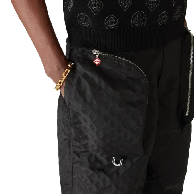 Nylon Jacquard Cargo Trousers