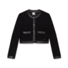 Open Weave Cropped Tailored Jacket Open Weave Cropped Tailored Jacket