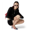 Open Weave Cropped Tailored Jacket Open Weave Cropped Tailored Jacket