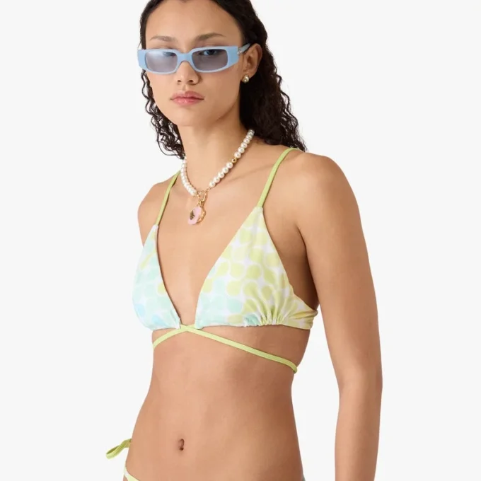 Optic Drop String Beaded Bikini Top Optic Drop String Beaded Bikini Top