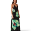 Orchid Glitch Silk Dress