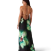 Orchid Glitch Silk Dress