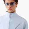 Pale Blue Jacquard Zip Jacket