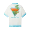 Palm Springs Icon Blue Cuban Collar Silk Shirt