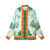 Palm Springs Tennis Club Cuban Collar Silk Shirt