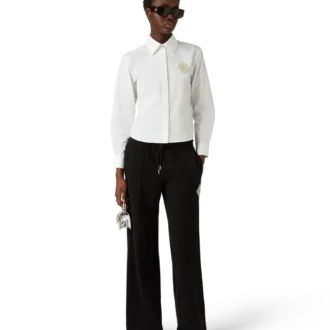 Pearl Diamond Patch Cotton Shirt