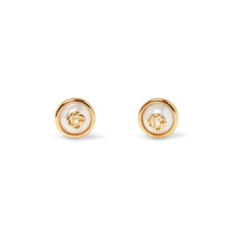 Pearl Logo Stud Earrings Pearl Logo Stud Earrings