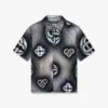 Pearlescent Monogram Short Sleeve Denim Shirt Pearlescent Monogram Short Sleeve Denim Shirt