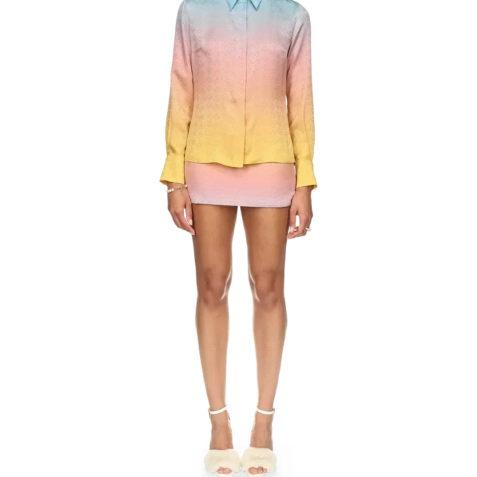 Ping Pong Gradient Silk Shirt