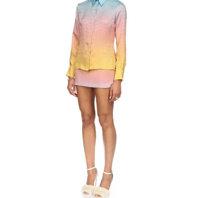 Ping Pong Gradient Silk Shirt