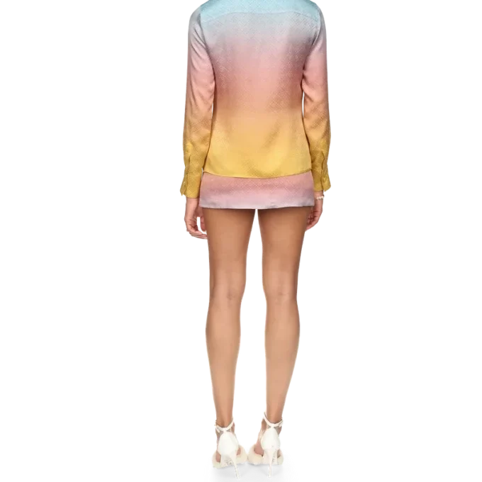 Ping Pong Gradient Silk Shirt