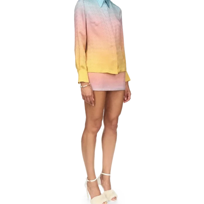 Ping Pong Gradient Silk Shirt