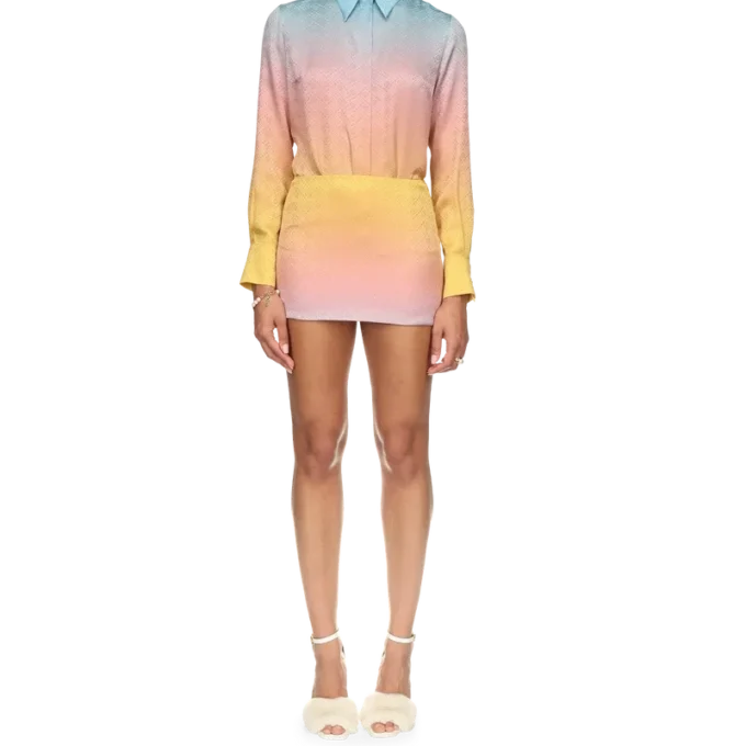 Ping Pong Gradient Silk Skirt Ping Pong Gradient Silk Skirt