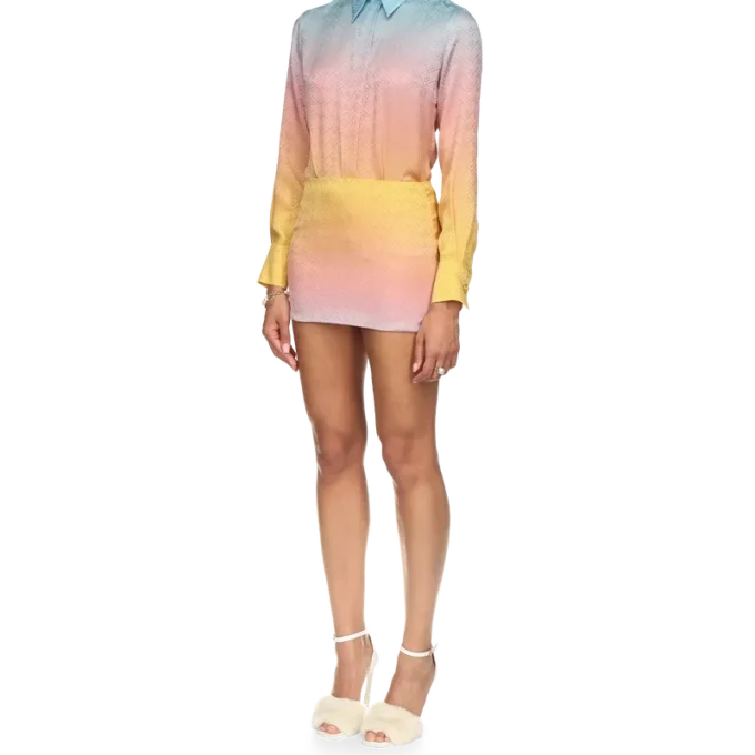 Ping Pong Gradient Silk Skirt Ping Pong Gradient Silk Skirt